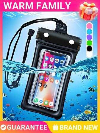 Mobile Phone Waterproof Bag, Swimming Supplies, Diving Supplies, Outdoor Supplies,Waterproof Phone Pouch, Waterproof Phone Lanyard Case With I Phone 16/15/14/13/12 Pro Max Up To 8.3", Phone Dry Bags For Vacation Beach Pool Kayak Cruise Travel Essentials