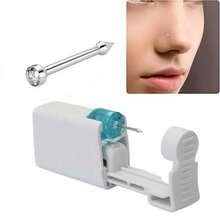 1 Súng xỏ khuyên mũi dùng một lần có đinh mũi bằng thép không gỉ tích hợp - Bộ xỏ khuyên mũi an toàn - Dụng cụ xỏ khuyên mũi thế hệ thứ hai_1 chiếc - Xem 5