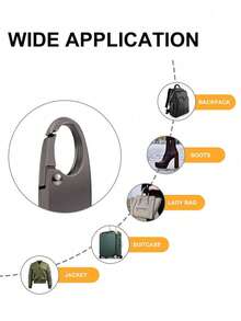 5-1pc Double Small Carabiners, S-Shaped Carabiners, Keychains, Small Alloy Spring Hook Zipper Clips For Pet Lock Pendants, Fishing, Camping, Outdoor, Zipper Locks, Zipper Pull Replacements, Connector Zipper Clips, Anti-Theft School Supplies Teacher Gifts Back To School Teacher Accessories - Multicolor - View 8