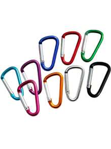 4pcs Aluminum Snap Hook Carabiner D-Ring Key Chain Clip Keychain Hiking Camp,Colorful Outdoor Keychain,D-Shaped Aluminum Carabiners, Heavy Duty Spring Hook Keychain Clips, Lightweight Mixed Colors, Ideal For Camping, Fishing, Pet Leashes, And Securing Indoor/Outdoor Gear, Camping Accessories