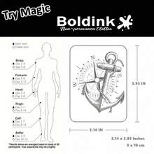 Boldink 非永久性纹身技术，锚式设计，自然逼真的纹身效果，防水且易于粘贴，持续 1-2 周，令人愉悦的纹身体验，无需残忍的纹身贴纸 - 黑色 - 查看 5
