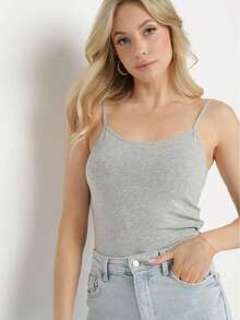 4件装女式纯色休闲百搭吊带背心