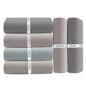 Monalife 2/4 件套床单整理带，床单整理器和亚麻布衣柜收纳带 - 床单整理带 - 床上用品床单标签，床单松紧带，床单固定带