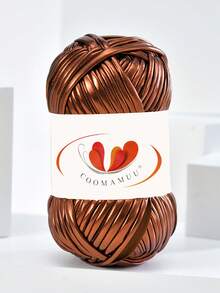 Metal Texture Cloth Line Personalized Wool DIY Woven Bag Wallet Luminous Bright Leather Material - Multicolor - View 16