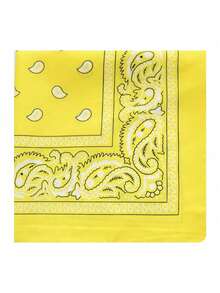 بندانا بطول 21 إنش مصنوع من البوليستر مزخرف بنقشة البيزلي متميزة بتصميم سريع الجفاف وماص للعرق، اختيار مثالي للهدايا