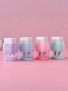 2-In-1 Multifunctional Eraser Sharpener, Children's Erasers, Bulk Erasers, Creative Erasers - Clean Wipe, Compact & Convenient, Easy To Clean, Flexible - Morandi Color Portable Single/Double Hole Pencil Sharpener, Student Novelty Gift, School Supplies, Back To School Gift, Holiday Gift, Office Supplies, Suitable For Pencils, Wiping, Office, Writing, Drawing, Reading - Multicolor - View 6