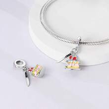 1pc Imitation Food Charm Jewelry Delicious Cake And Dessert Charm Cocktail Ice Cream Charm Toast Bread Charm Suitable For Women Bracelet Bracelet DIY Jewelry Making And Daily Clothing Matching Jewelry Decoration Suitable For Girls - Multicolor - View 3