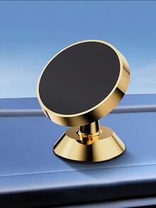 1pc Magnetic Car Phone Holder, Multipurpose Universal Car Mount - Gold - View 4