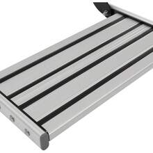 Folding RV Step, RV Manual Single Step With Led Light Solid Step RV Entrance Stairs Folding Aluminum Alloy Foldable Manual RV Steps Single Drop Down Step For Camper Caravans 330lbs Load Capacity - Silver - View 7