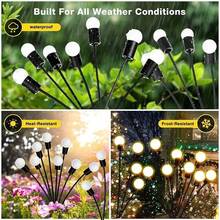 GICOOK 60 LED/100 LED Solar Outdoor Lights, Garden Lights Outdoor Decorative Lights, Solar Swing Lights, Firefly Lights Garden Path Outdoor Decoration, Large Bulbs Solar Swing Lights Christmas Decoration Christmas Decorations For Home Christmas Luces De Navidad Christmas Lights Outdoor Christmas Solar Lights Outdoor