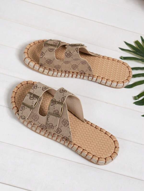 Novos chinelos femininos da moda, estilo casual, sandálias estilo romano, sandálias abertas, sandálias femininas antiderrapantes simples para ambientes internos/externos, sandálias rasteiras multifuncionais, estilo verão