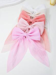 10pcs/Set Girls & Teens Colorful Glitter Tulle Bow Hairclips, Versatile Hair Accessory For Everyday Use - Multicolor - View 6