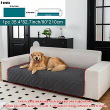 1 pièce Couverture de canapé pour animal de compagnie, Tapis de canapé à ultrasons pour animal de compagnie, antidérapante et anti-saletés, convient pour un canapé 1 à 4 personnes