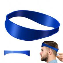 1 pièce/2 pièces Guide de coupe de cheveux en silicone, outil de coiffure, set de coupe de cheveux DIY pour homme, modèle de ligne de nuque en silicone pliable, doux et facile à utiliser, convient pour la maison et les voyages, rouge, couleurs mélangées