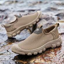 CAMEL CROWN Men's Casual Sports Shoes, Spring Creek Trekking Breathable Mesh Slip-On Walking Shoes - Khaki - View 2