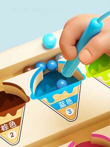 Magnetic Color And Number Maze, Wooden Color Classification Maze, Wooden Color Matching Learning Counting Puzzle Board - Multicolor - View 5