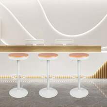 Solid Wood, Height-Adjustable Kitchen Table Stool, Solid Wood-Metal, Vintage Industrial Modern Style