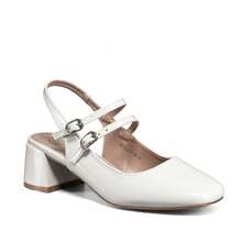 WEIDE Sandalias Elegantes para Dama, Zapatos de Tacón Cómodos y de Moda, con Diseño de Doble Hebilla - Beis - Ver 6