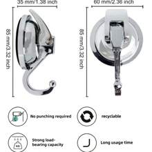 Bathroom Wall Mount Suction Cup Hooks, Reusable Old Copper Color Decorative Hooks, Hanging Hooks For Kitchen And Bathroom