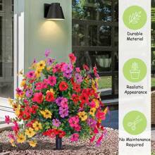 1pc Artificial Straight Plug Plant Flowers With Ground Spikes For Outdoor Spring Summer Decoration, Artificial Silk Daisy Eucalyptus Flowers Look Real, UV Resistant Porch Home Indoor Terrace Balcony Yard Decoration Simulation Tree,Fall Decor,Autumn