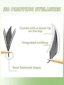 240/111 Fans 3D Printing Anime Premade Fans C D Curl Volume Fairy Wispy Cashmere Velvet Promade Fans Lash Extensions Cosplay False Eyelash Extensions - D - View 12