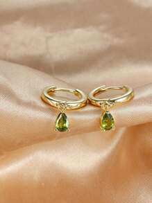 1pc Water Droplet Birthstone Drop Earrings For Women S925 Sterling Silver 12 Month Personalized Earrings Fine Jewelry Birthday Gift