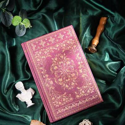 A5 Size Lined Notebook, 112 Thick Pages, Vintage Style Hardcover Diary Book, European Personalized Stationery,School Supplies,Back To School