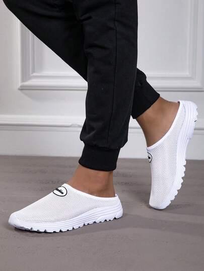 Men's Summer Casual Solid Color Versatile Slip-On Mesh Breathable Sneakers