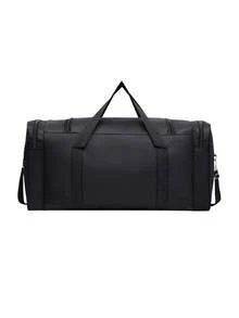 Bolso de mensajero plegable de gran capacidad, adecuado para viajar y como bolso deportivo para la escuela, accesorios y artículos escolares - Negro - Ver 9