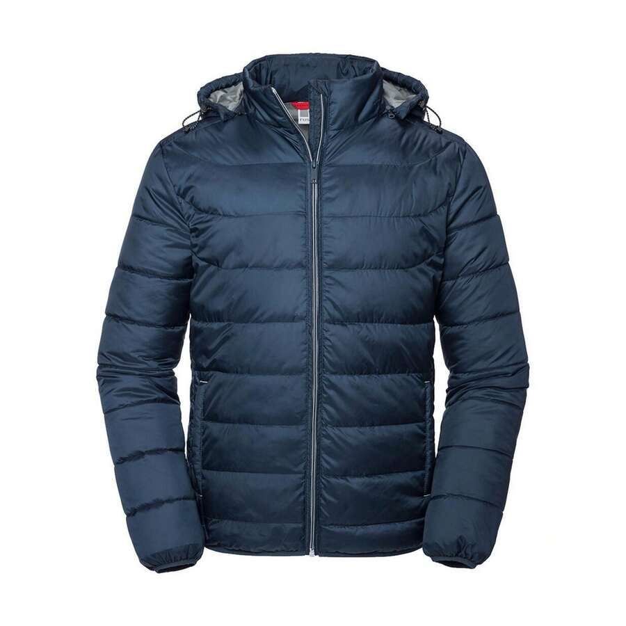 Russell Europe Mens Nano Hooded Padded Jacket (French Navy) - Blue - View 1