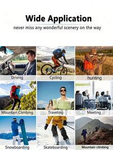 Yakison 1PC Music Camera Glasses, 1080P HD Outdoor Sports Glasses, Smart Music Glasses, Portable Camera, Video Camera Glasses, 64GB Storage Card And USB Interface In Ear Headphones - 彩色 - 查看 7