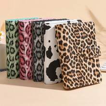 A6 PU Leather Binder Economy 6-Ring Notebook, Stylish Design, Personal Notebook Binder Cover, With Magnetic Buckle Seal, Can Be Used For Cash Budget Storage Shell, Album Shell,Back To School,School Supplies