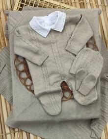 Knitting And Embroidery Maternity Leave - 卡其色 - 查看 1