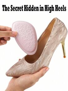 Soft High Heel Front Cushion Pads For Women, Non-Slip Breathable Sweat-Absorbent Foam Insole For Shoes Too Big