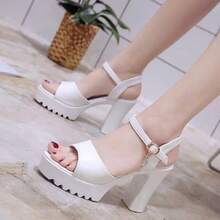 Sandalias de tacón para mujer - Blanco - Ver 4