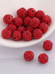 20pcs/Pack Ceramic Rhinestone Ball Handmade Bead DIY Bracelet Necklace Jewelry Accessories