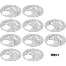 10pcs Metal Circular Beehive Entrance, Metal Round Hive Door Stainless Steel Beekeeping Tools (With Screws)