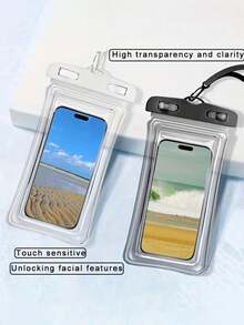 5/4/3/2/1pcs Universal Waterproof Phone Pouch, Waterproof Phone Dry Bag With Touchscreen Seal, Suitable For Swimming, Compatible With 15/14/13 Pro Max Plus And Above Models, Suitable For Swimming, Diving, Rafting And Other Water Sports, Essential For Indoor Swimming In Autumn/Winter, Travel Essential, Holiday Essential Sports Bag, Suitable For Sports, Fitness, Exercise, Travel, Vacation, Unisex, Swimming Bag, Waterproof Bag, Beach Bag - Multicolor - View 4