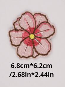 2 件花卉刺绣布贴，熨烫装饰贴花，适用于服装、包包、手机壳、窗帘和其他 DIY - 彩色 - 查看 2