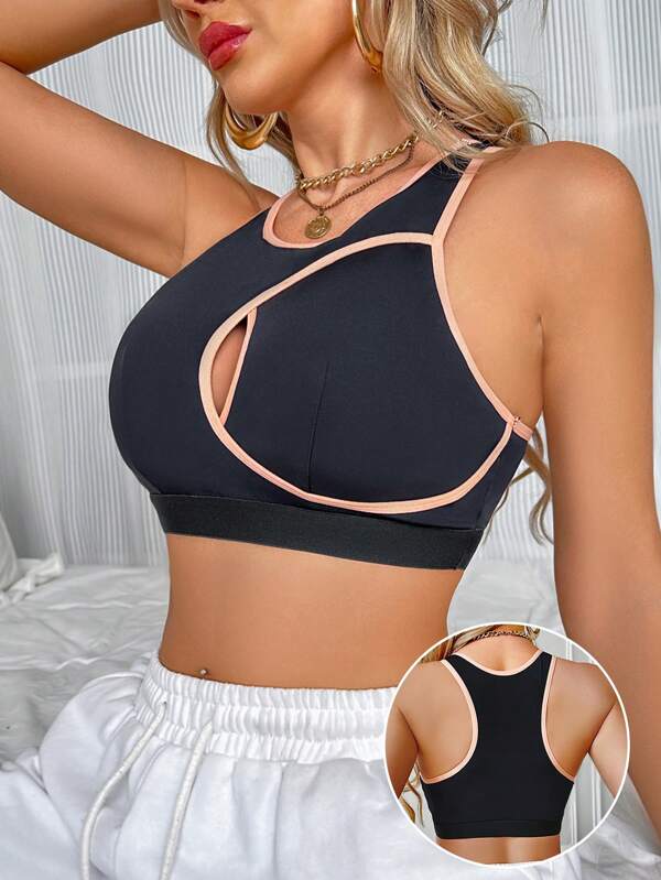 1pc Women Solid Color Comfortable Sports Bra