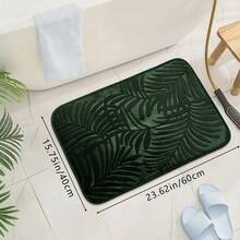 1pc/3pcs Coffee Brown Embossed Sponge High Resilience Absorbent Non-Slip Bathroom Mat, Or 3-Piece Set, Bath Mat Rug For Bathroom Decor Floor Carpet Outdoor Rug Door Mat Fall Decor Bathroom Accessories Entryway Decor