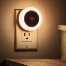 1pc Led Night Light With Dusk-To-Dawn Sensor, Energy Saving, Suitable For Bathroom, Bedroom, Kitchen, Hallway