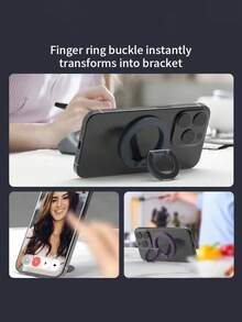 360°可调节便携式手机支架 - 这款可折叠手机支架采用360°旋转设计和升级版双面磁吸指环，由铝合金材质制成，专为手机支撑而设计。适用于和安卓智能手机，是生日、送给家人和朋友的理想礼物，也是指环支架、手机手柄和手机配件的完美之选。 - 彩色 - 查看 9