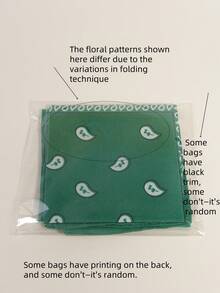 1pc Paisley Print Bandana Fashionable Neckerchief For Outdoor All Seasons - Green - View 5