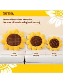 وسادة عباد الشمس لديكور غرفة المعيشة الأريكة، وسادة كرسي مسند الرأس السرير، وسادة ستائر نافذة البركة منسوجة من الفراء لديكور غرفة النوم، عيد الصيف - أصفر - مشاهدة 11