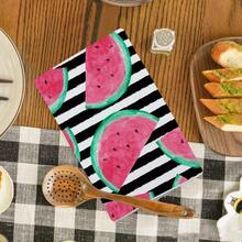 2pcs/4pcs Summer Watermelon Kitchen Towel Set - Ultra Absorbent Double-Sided Plush, Absorbent Kitchen Cloth Suitable For Cooking, Baking And Cleaning - Perfect Home Decor Choice 15.75inch*23.62inch/40cm*60cm - Multicolor - View 10