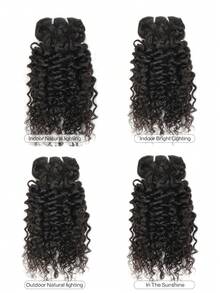3pcs Brazilian Remy Human Hair Weave Bundles, Water Wave Texture, 10 Inches - SNatural - View 4