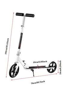 1pc Foldable 2-Wheel Kick Scooter, Urban Commuter Scooter For Teens And Adults - View 7