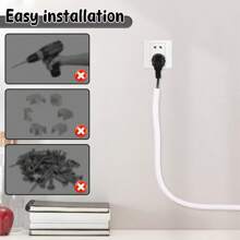 1pc 2m Self-Adhesive Invisible Cable Duct, Surface Mounted Wire Organizer Tidy Cable Cover, Anti-Trampling, Home Decor, Wired Network Cable Shielding Flexible Duct