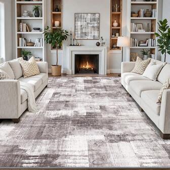 Washable Area Rug For Living Room, Ultra Soft Vintage Rugs With TPE Non Slip Backing, Stain Resistant, Soft Home Entrance Door Mat Running Rugs Low Profile Carpet High Traffic For Bedroom, Dining Room